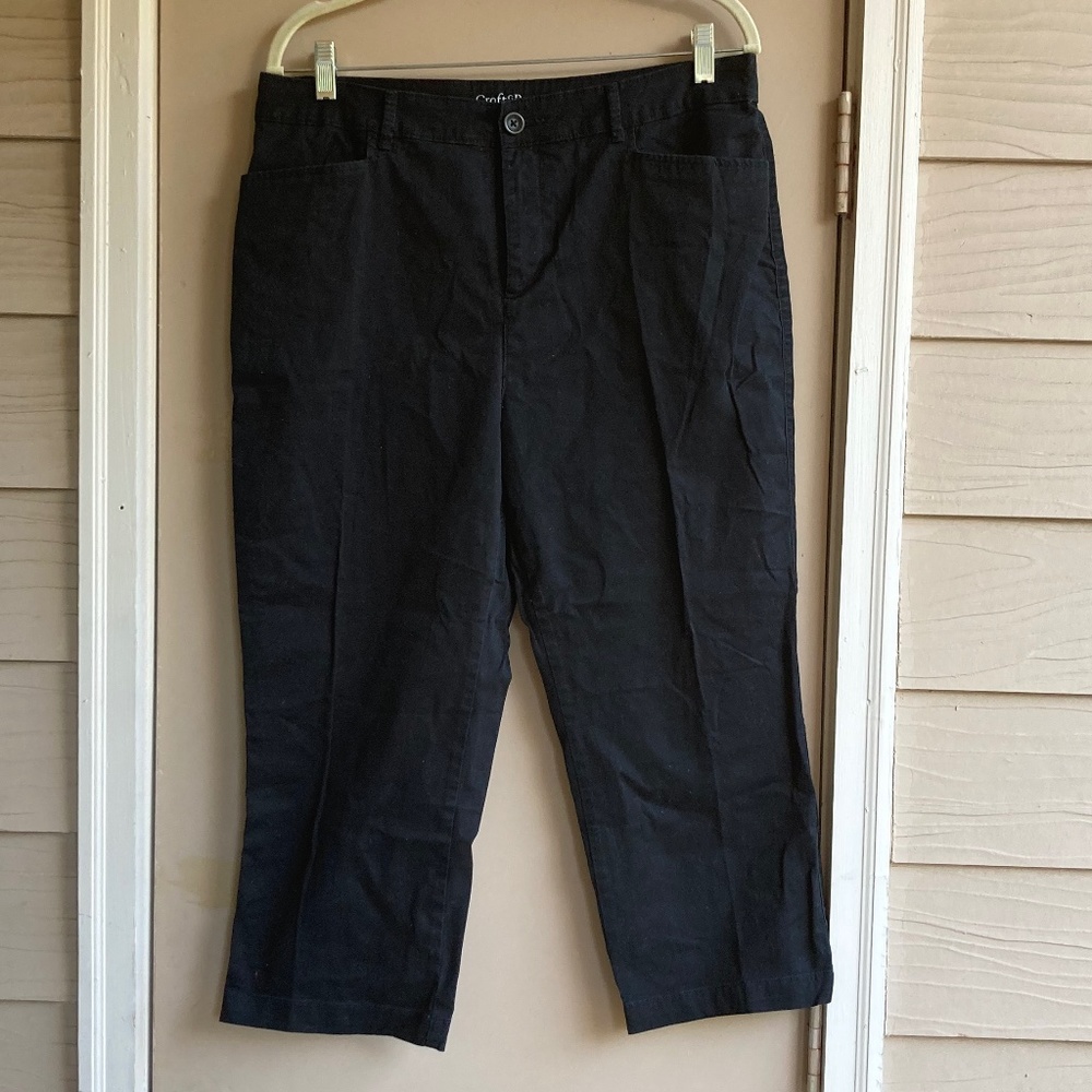 Croft & Barrow Black Classic Fit Stretch Capri